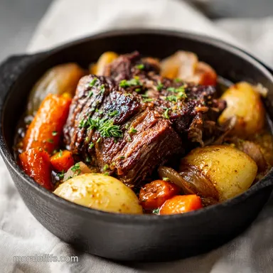 Short Rib Stew with Red Wine (6 Servings) Recipe Card