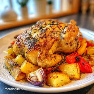 Whole 30 Recipe with Roasted Chicken and Vegetables - Crisp Skin