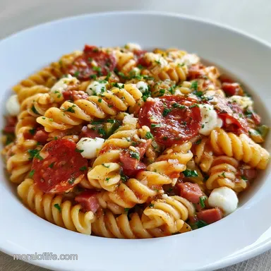 Zesty Italian Pasta Salad with Pepperoni