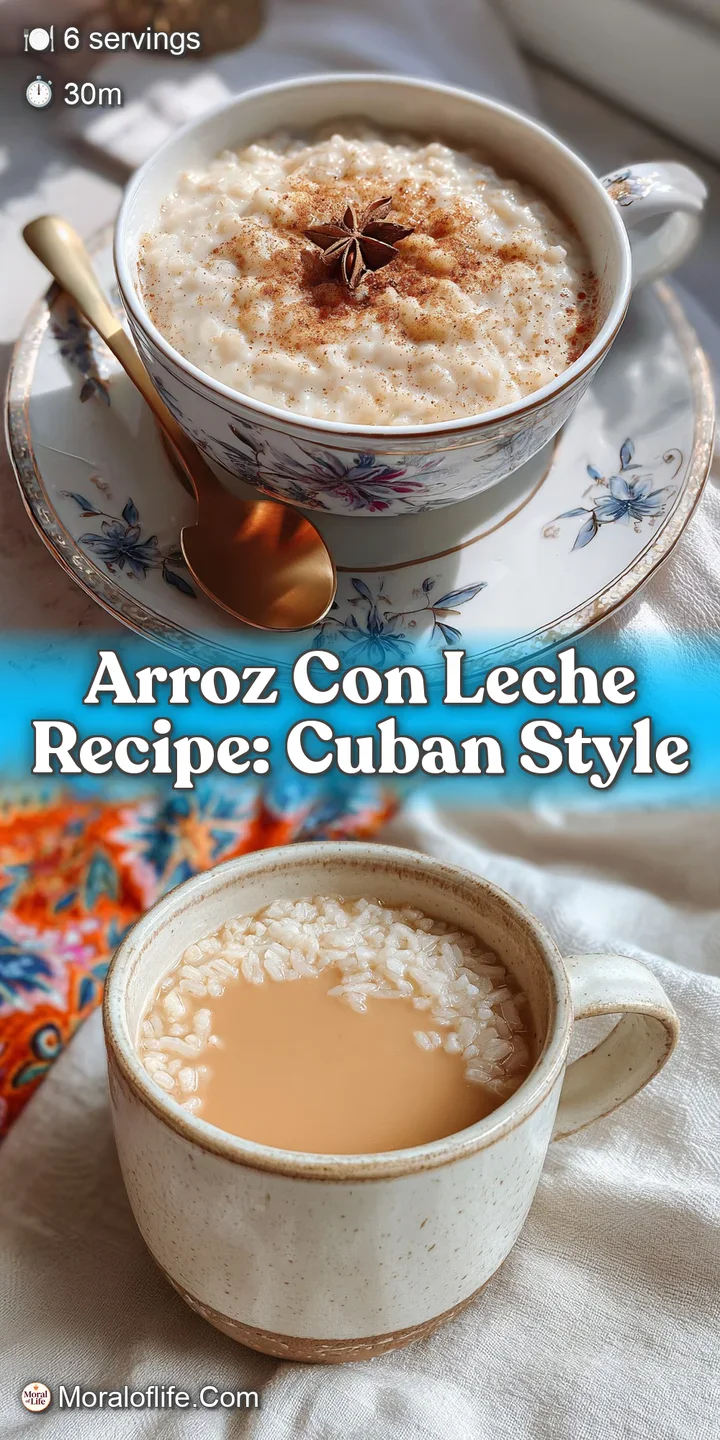 Close-up of luscious arroz con leche showing pearly grains, velvety texture, and fragrant cinnamon powder. Comforting warm...