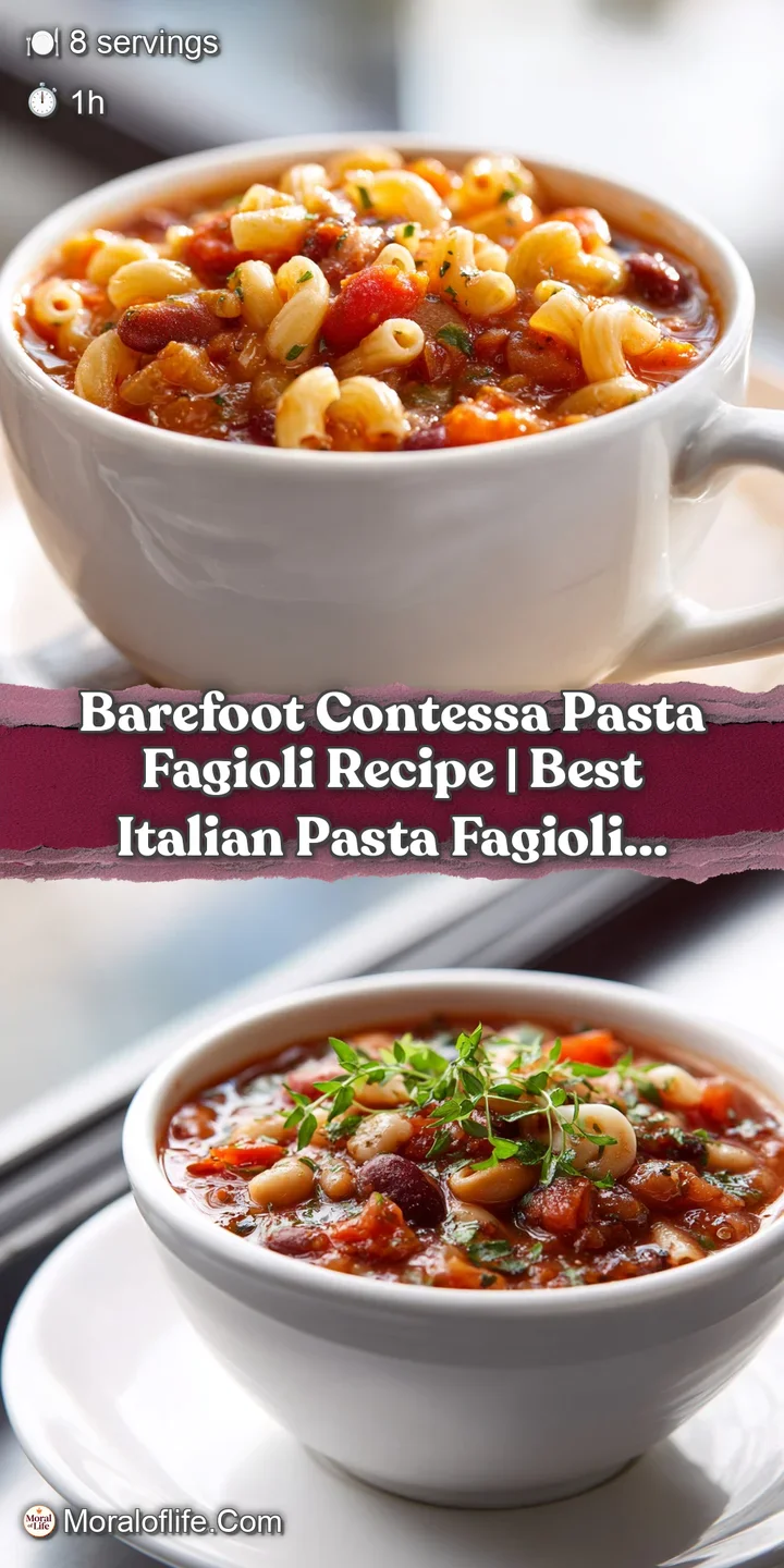 Close-up of tender pasta shells and creamy cannellini beans in a vibrant red tomato base.