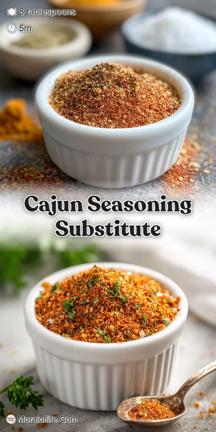 Intense close-up showcasing coarse, vibrant granules of the fiery Cajun spice blend. A dry, warm and earthy mix of texture...