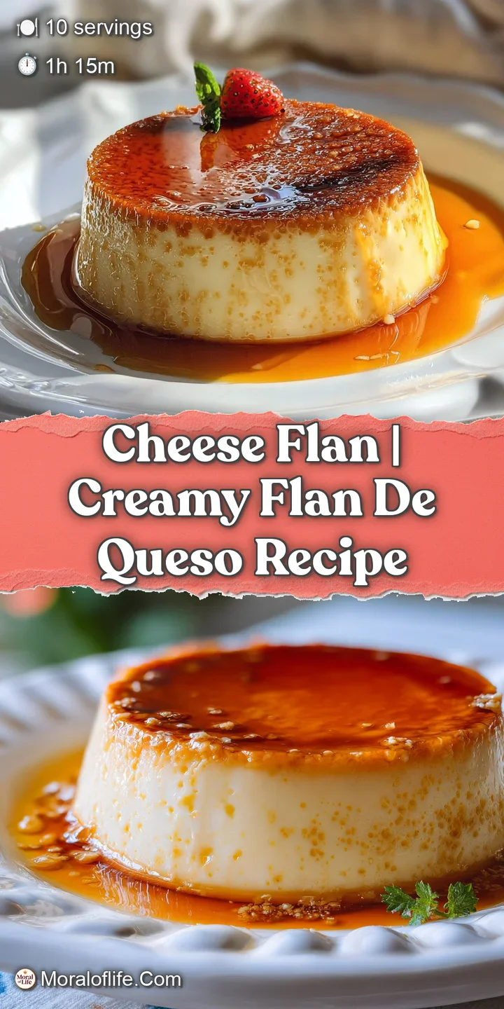 Close-up of creamy cheese flan with a soft, wobbly texture and tempting caramel swirls, highlighting its delicious richness.