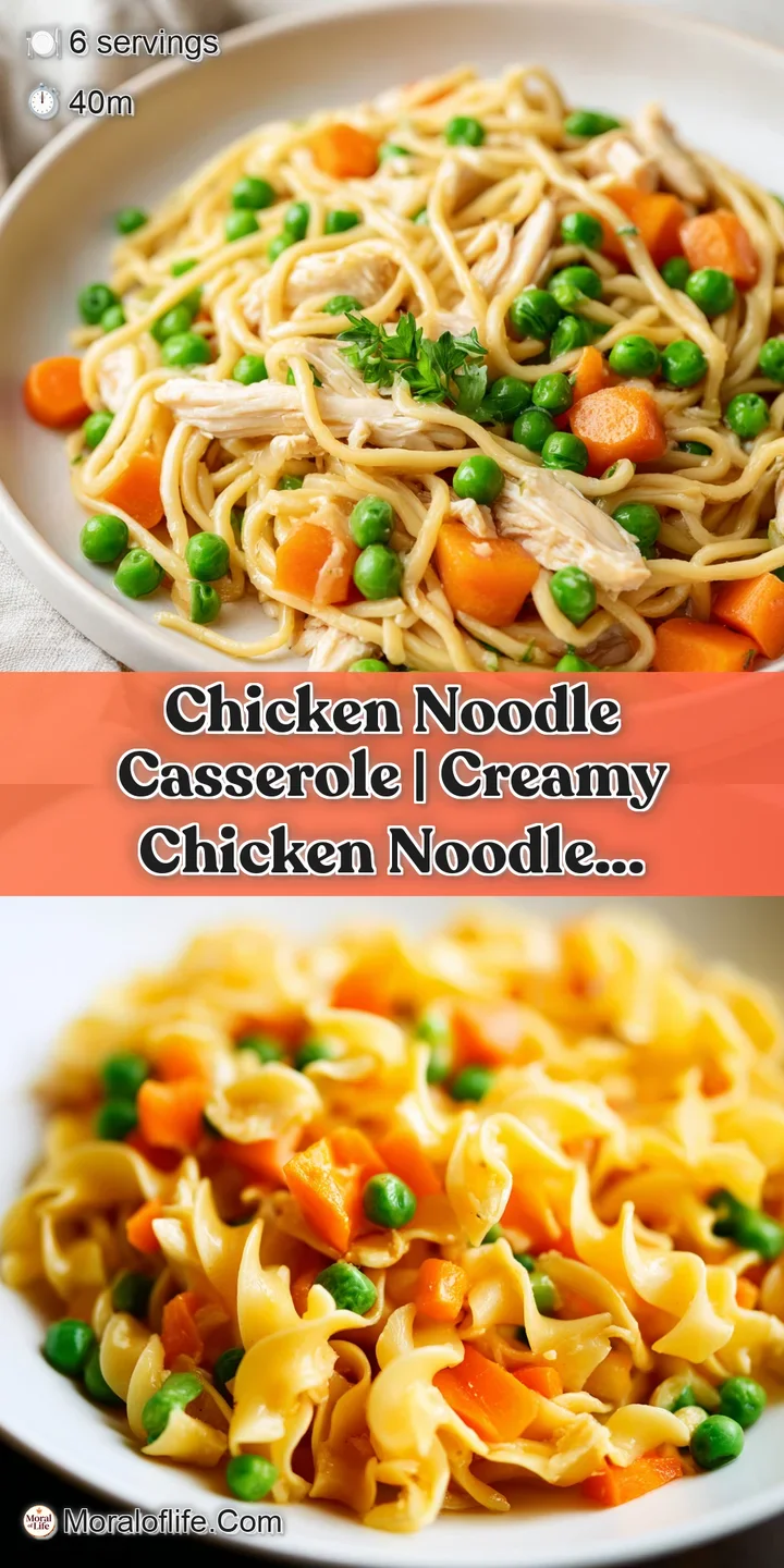 Extreme close-up of tender chicken and curly noodles coated in a rich, creamy sauce with toasted breadcrumb bits.