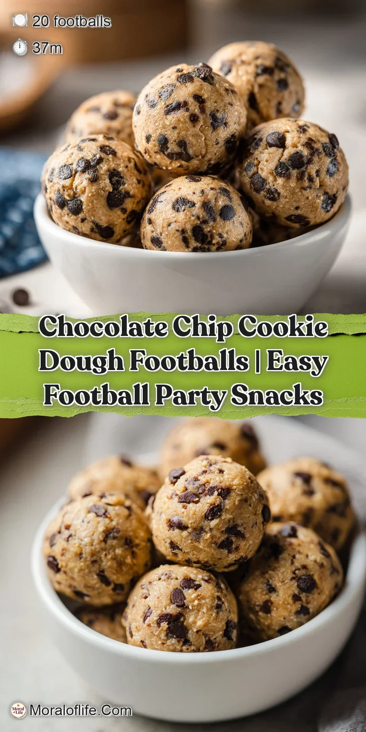 A close-up reveals gooey, melted chocolate chips studded within soft, slightly cracked, golden-brown cookie dough spheres.