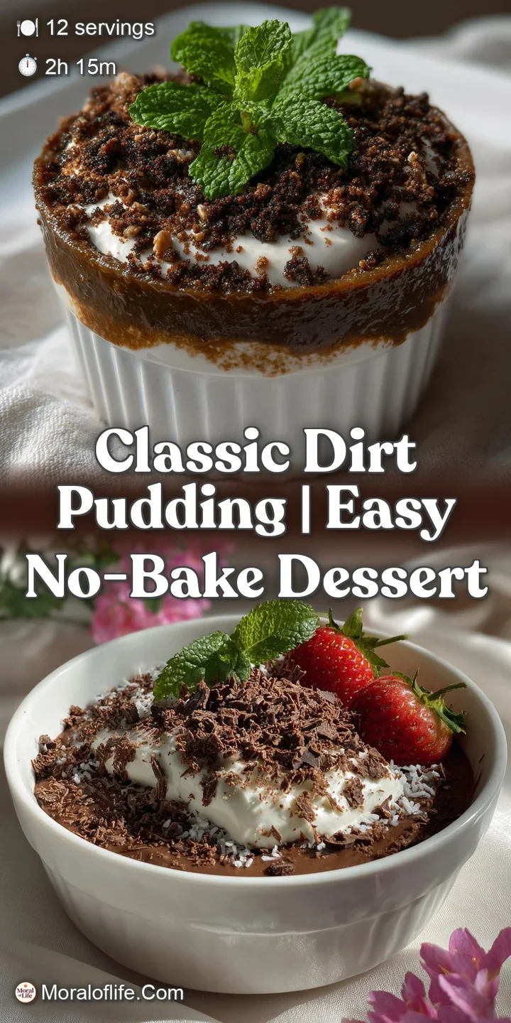 A close-up of a spoonful of creamy chocolate pudding with visible cookie crumbs, offering a cool, refreshing texture with ...