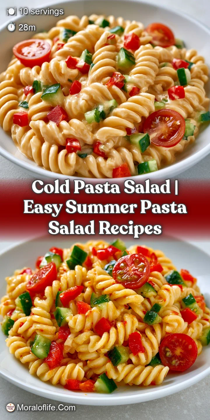 Close-up of creamy pasta spirals coated in a zesty dressing with bright green peas and juicy cherry tomato halves.