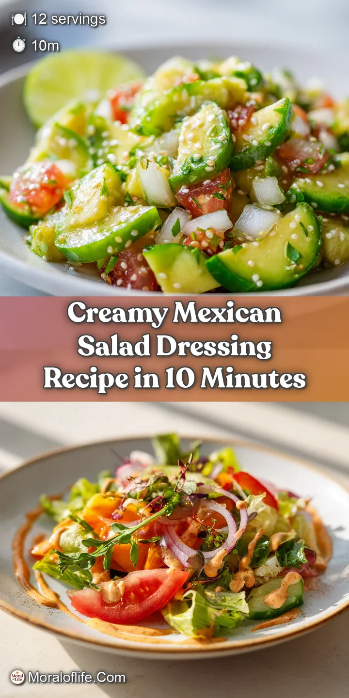 Close-up of zesty salad dressing; creamy texture with pops of vibrant spices and herbs, glistening on fresh, colorful vege...