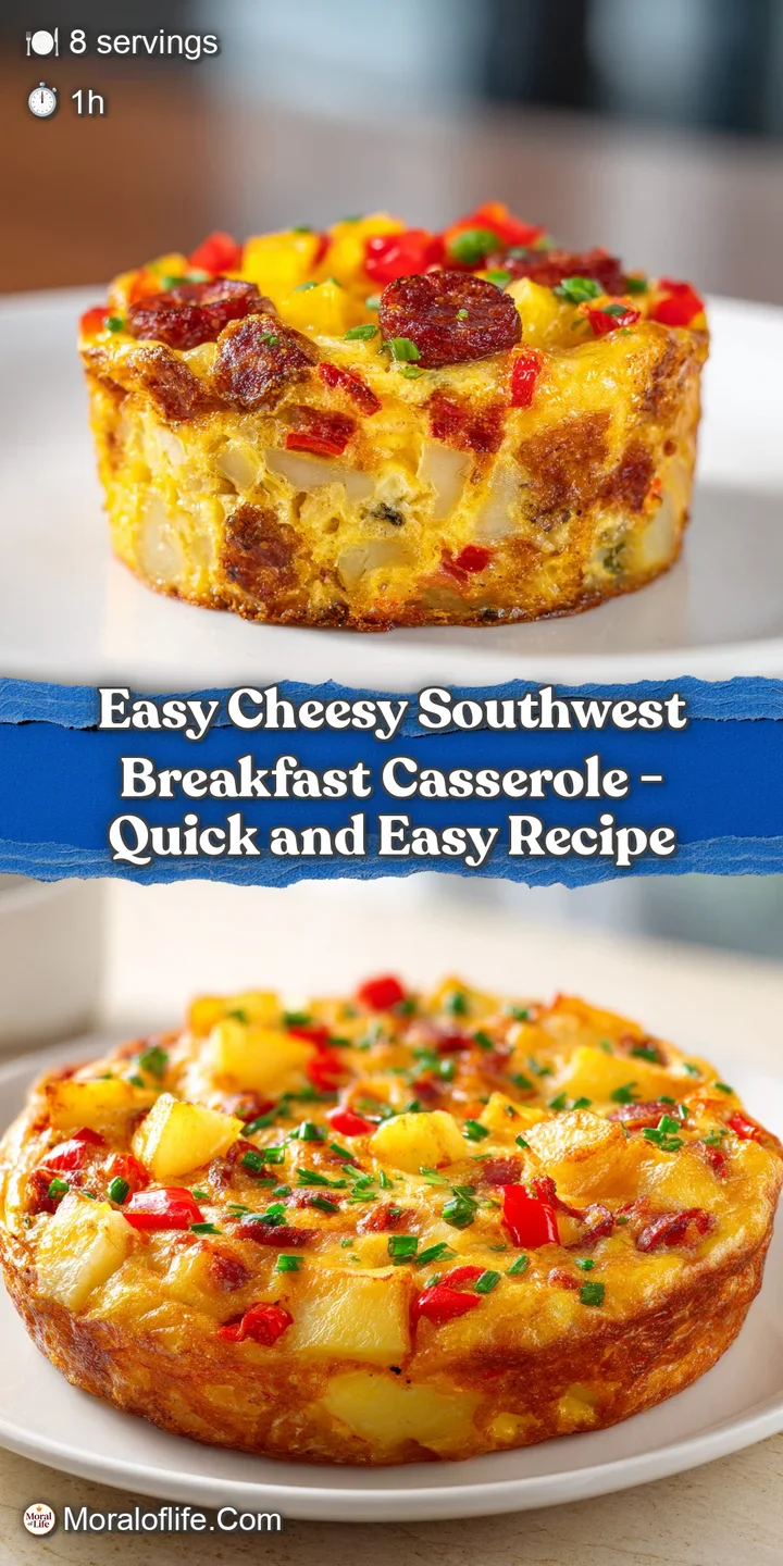 Macro shot of bubbling golden cheese, toasted brown edges, and colorful diced peppers in a savory egg bake.