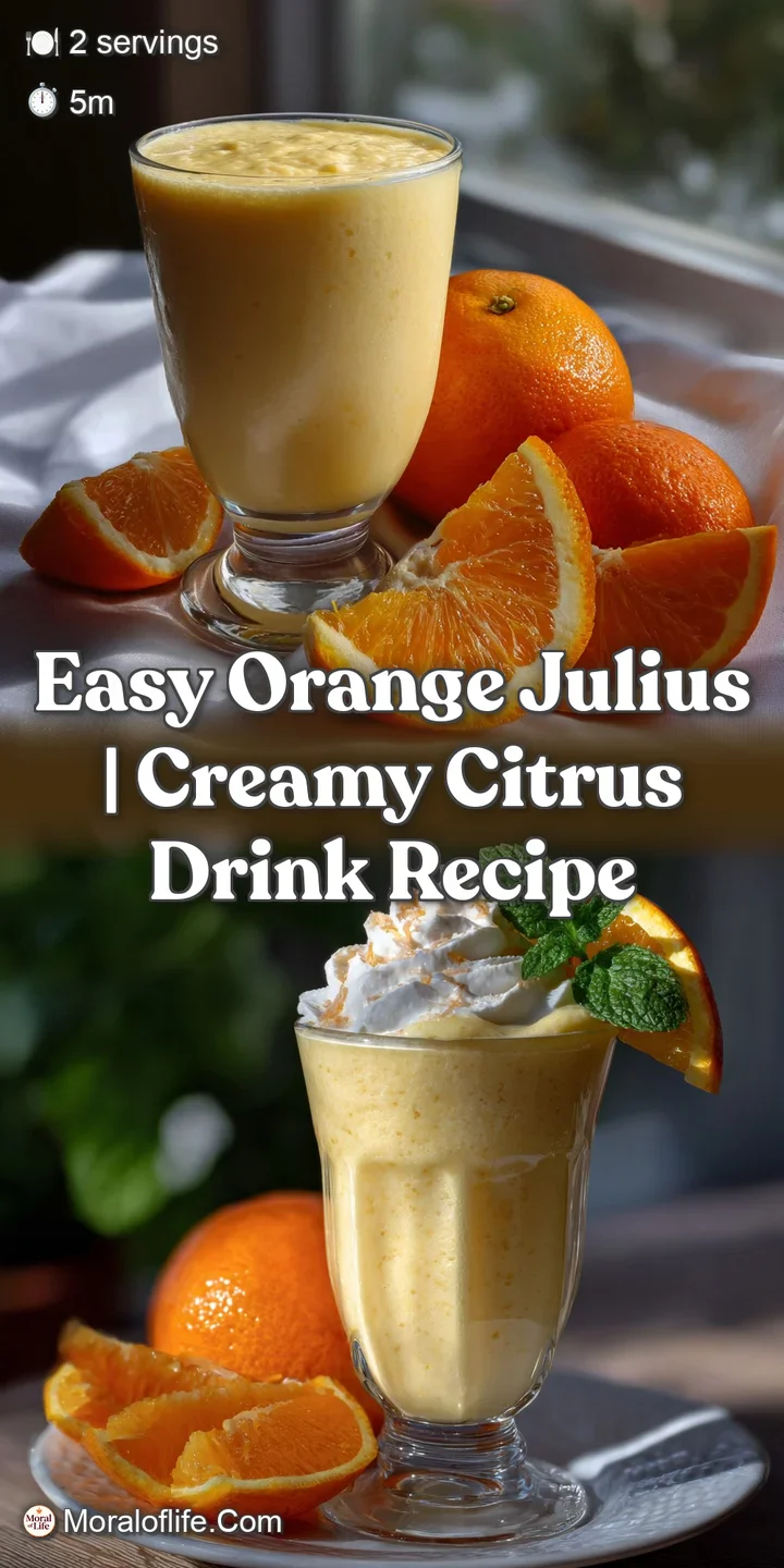 Close-up of a frothy, vibrant orange drink. Silky texture with tiny ice crystals visible. Citrus aroma practically leaps out.