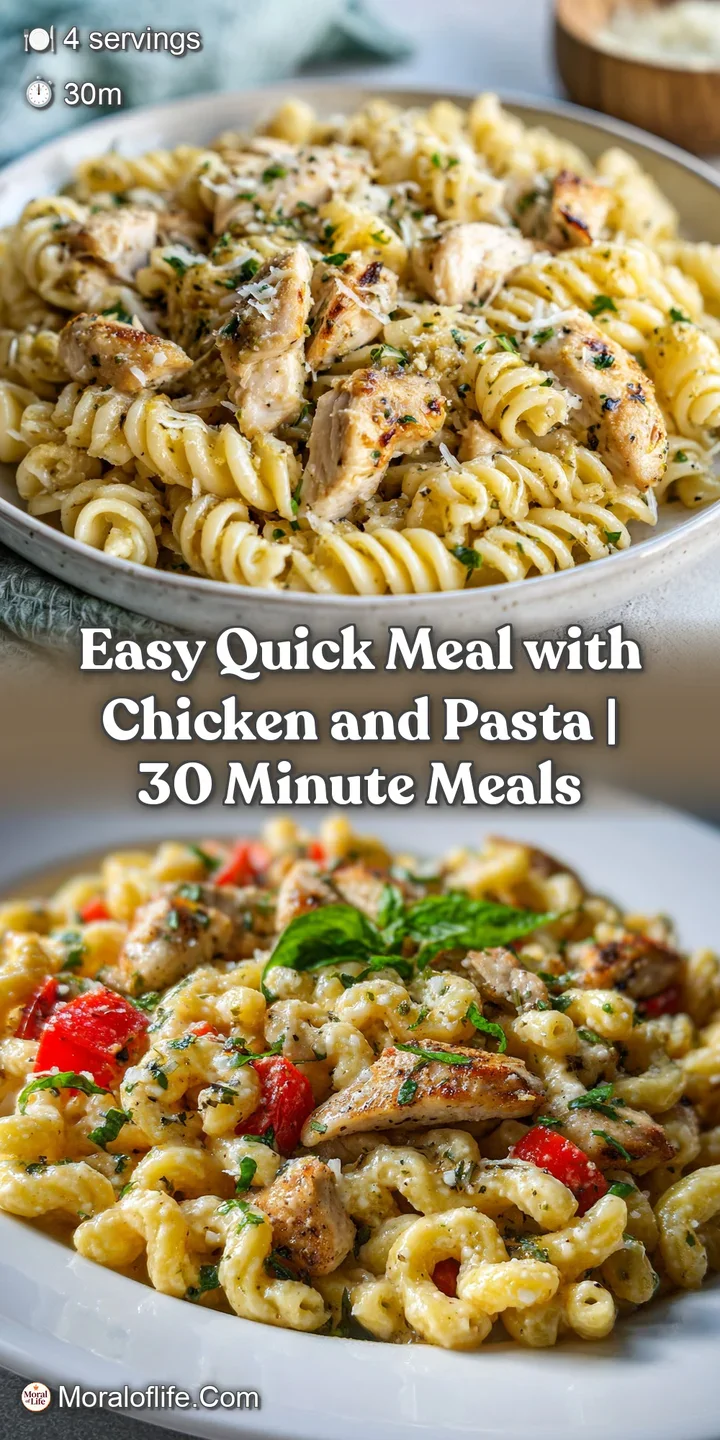 Close-up captures the creamy sauce clinging to the pasta and chicken, with visible steam suggesting a warm, inviting meal.