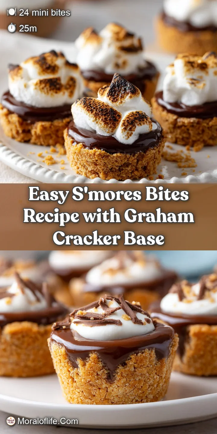 Close-up of gooey s'mores bite with melted chocolate and toasted marshmallow showing textures and golden-brown graham crac...