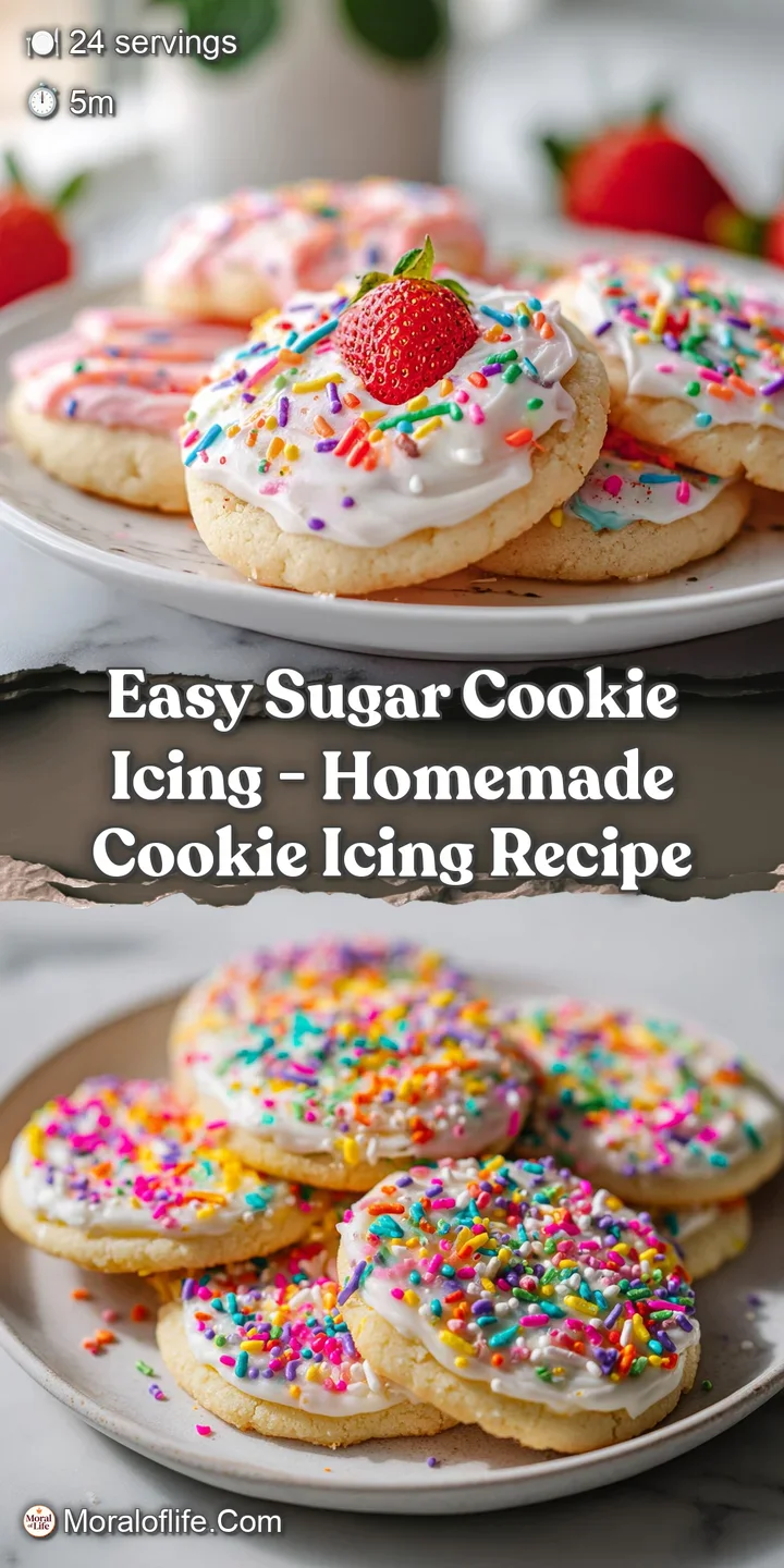 A close-up of a sugar cookie showing the smooth, slightly firm, and glossy texture of the vibrant icing.