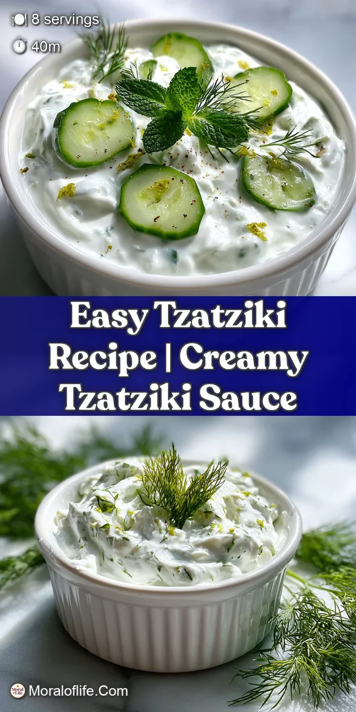 Close-up of vibrant tzatziki: creamy texture, specks of dill and cucumber, a glistening pool of olive oil. Fresh and invit...