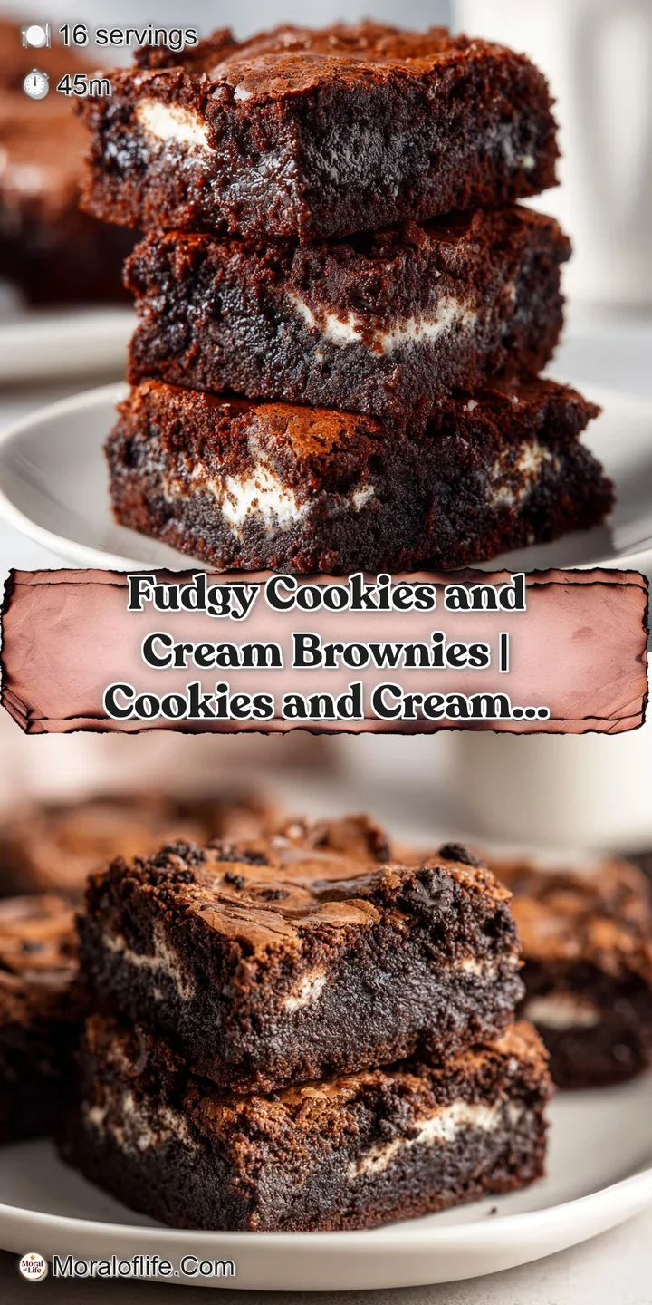 Close-up of a moist, dark brownie with melted white chocolate and cookie crumbles, invitingly gooey.