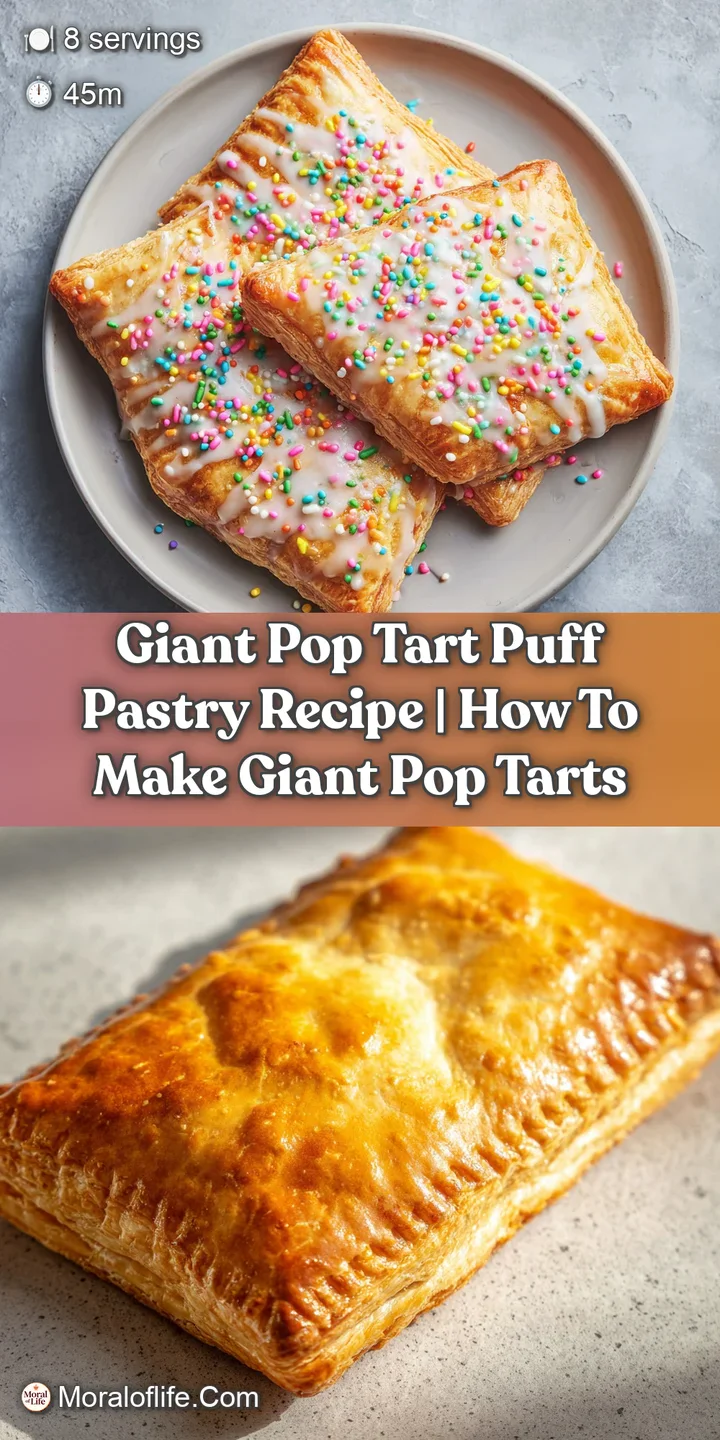 Close-up of a glazed pop tart showing flaky pastry and a glistening, colorful filling oozing out, hinting at its warm, del...