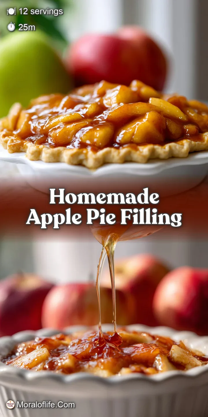 Close-up of chunky apple pie filling, showcasing caramelized apples and juice. Hints of cinnamon and spices visible.