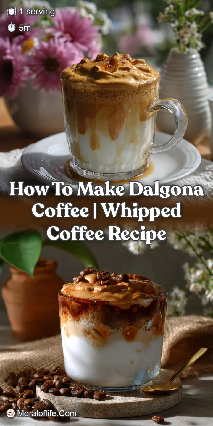 Close-up shot highlighting the pillowy, whipped coffee. Creamy swirls and air bubbles create a contrast with the cool, whi...