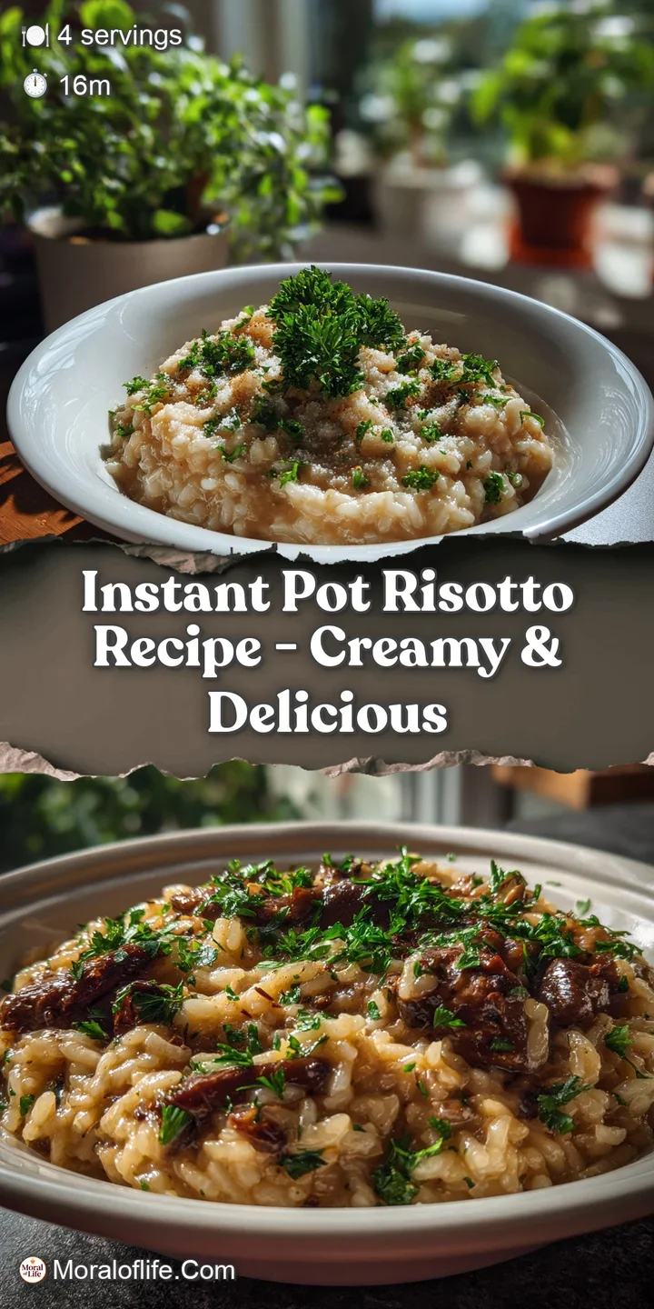 Close-up of creamy risotto, grains plump and glistening, with visible steam rising, suggesting warmth and a smooth, comfor...