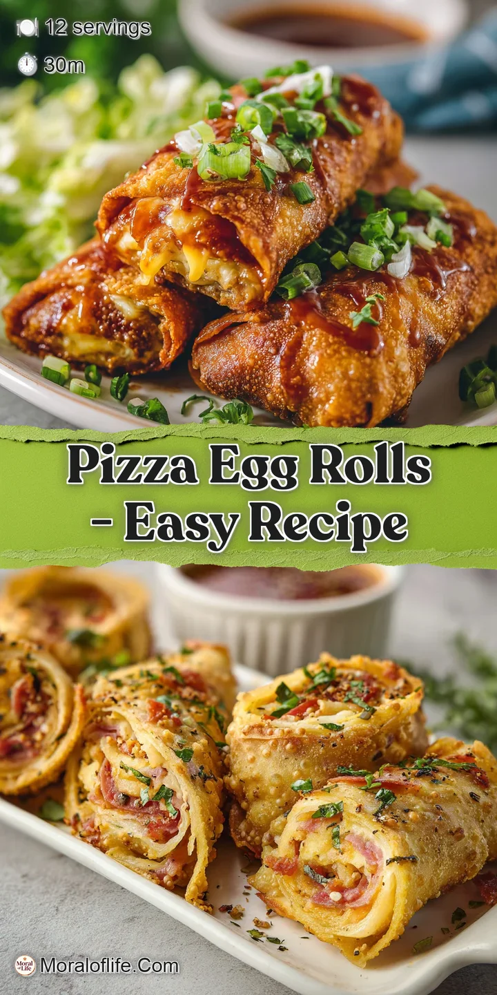 Close-up of a freshly baked egg roll, showcasing the flaky, blistered crust and a glimpse of the cheesy, vibrant filling i...