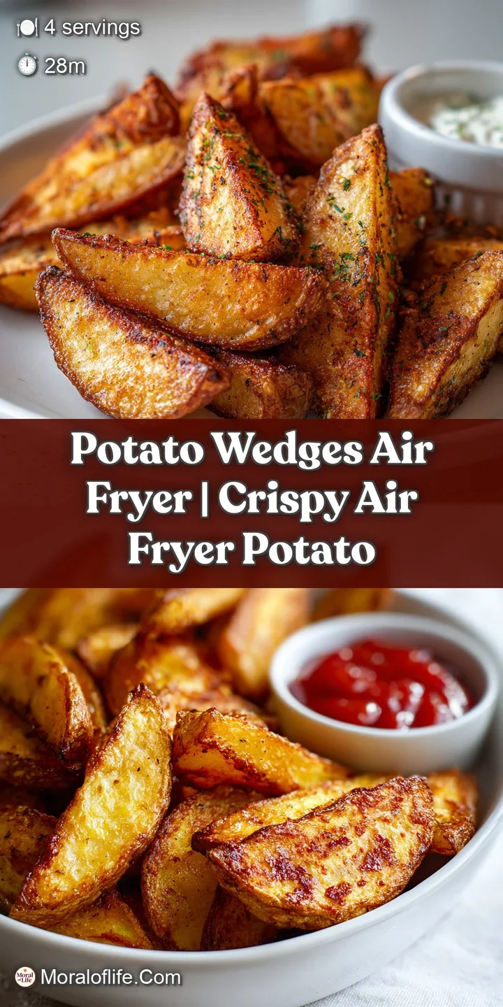 Close-up captures the flaky texture and smoky char of air-fried potato wedges. Sprinkled salt crystals glisten, promising ...