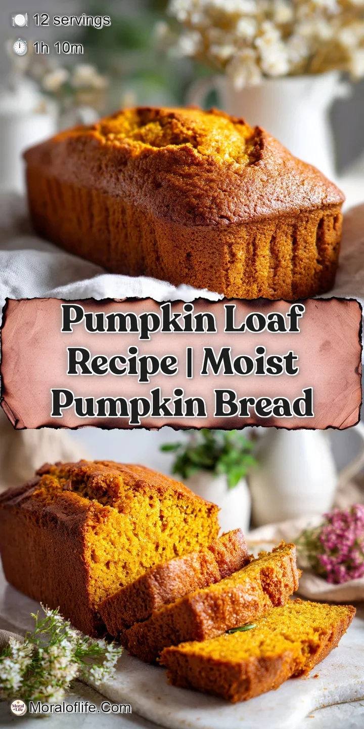 Close-up of a moist pumpkin loaf slice, revealing a tender crumb and warm spices. Visible steam hints at its freshness.