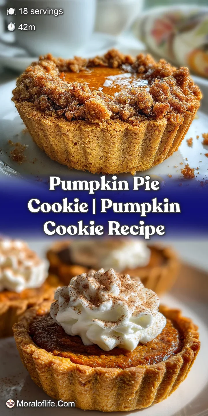 Close-up of a pumpkin cookie showcasing its crinkled surface and soft, golden interior, hinting at a warm, spiced flavor.