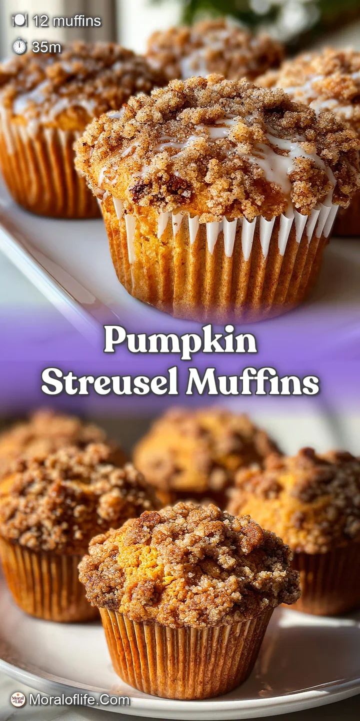 Close-up of a pumpkin muffin's streusel: buttery, sweet, a delightful mix of textures and colors to enjoy during fall.
