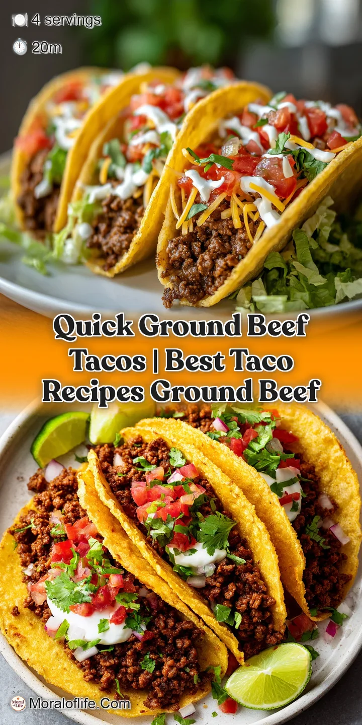 Close-up of juicy, seasoned ground beef nestled in a soft taco shell, topped with colorful salsa and creamy avocado.