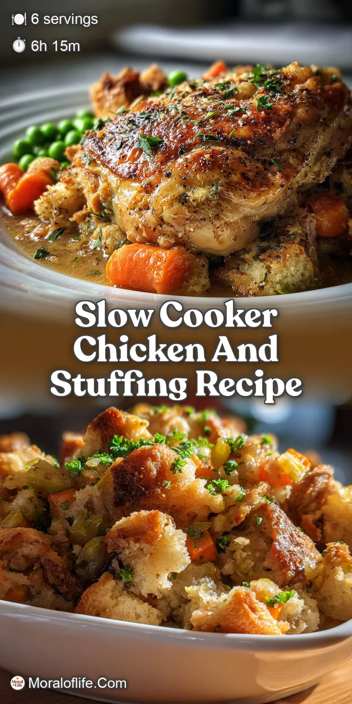 Close-up reveals juicy chicken and soft stuffing, dotted with herbs. Rich gravy adds depth and warmth, enhancing the appet...