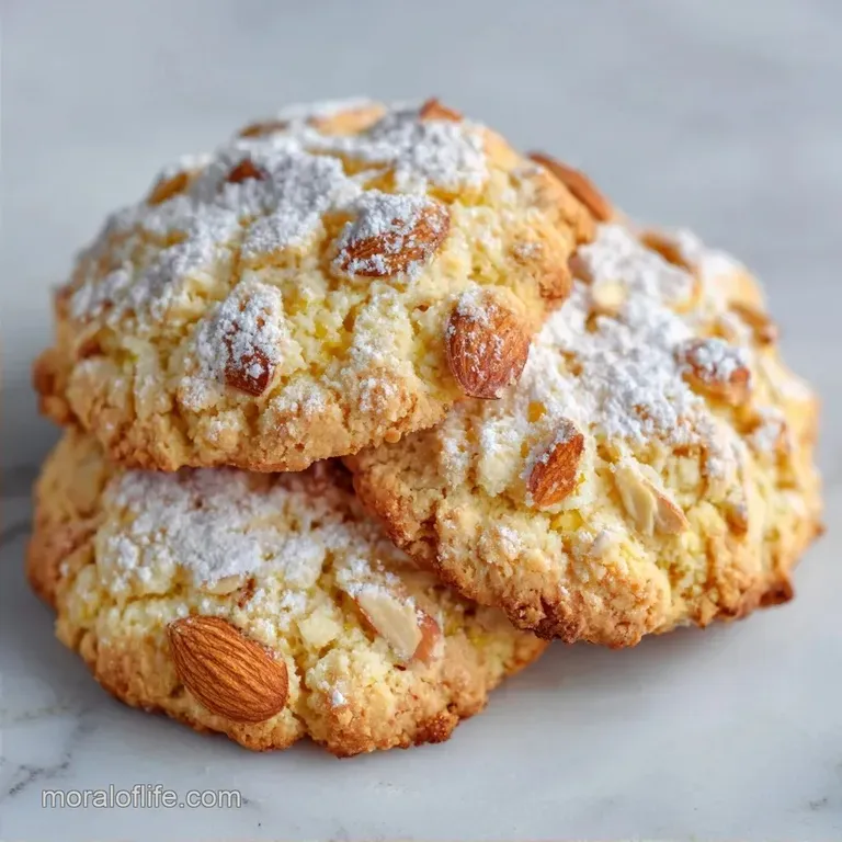 3 Ingredient Lemon Cookie with Powdered Sugar: Tangy