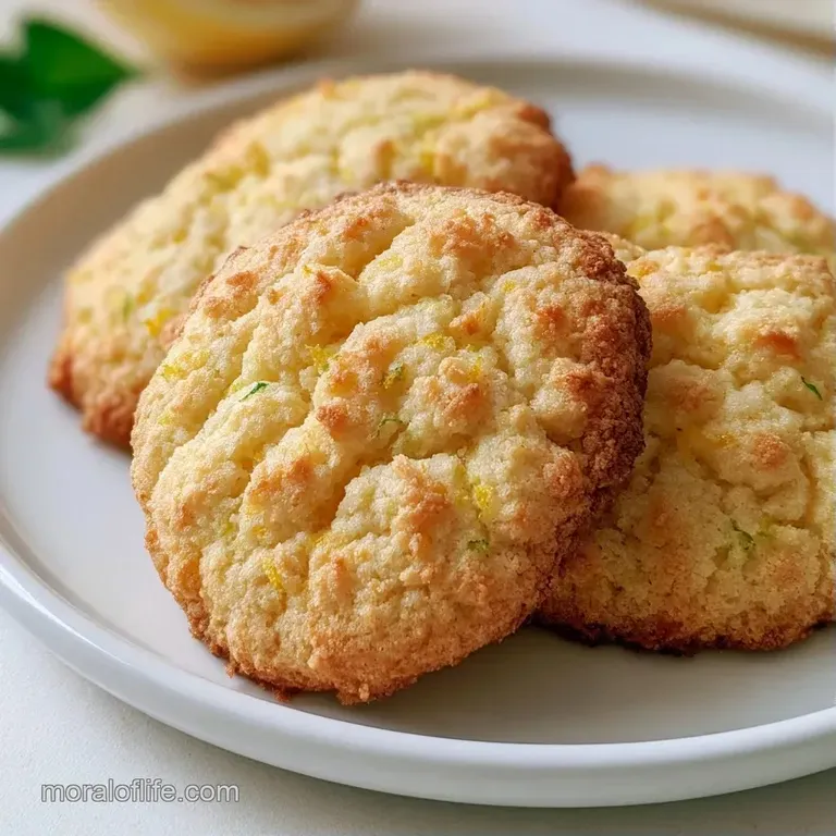 A neat stack of soft lemon treats on a white platter, accented by bright yellow citrus slices and green mint.