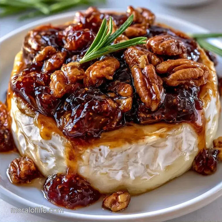Baked Brie with Fig Jam and Pecans