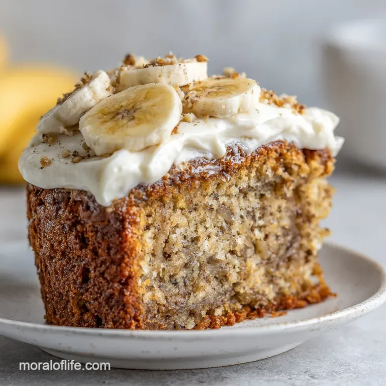 Moist Banana Cake With Coffee Frosting