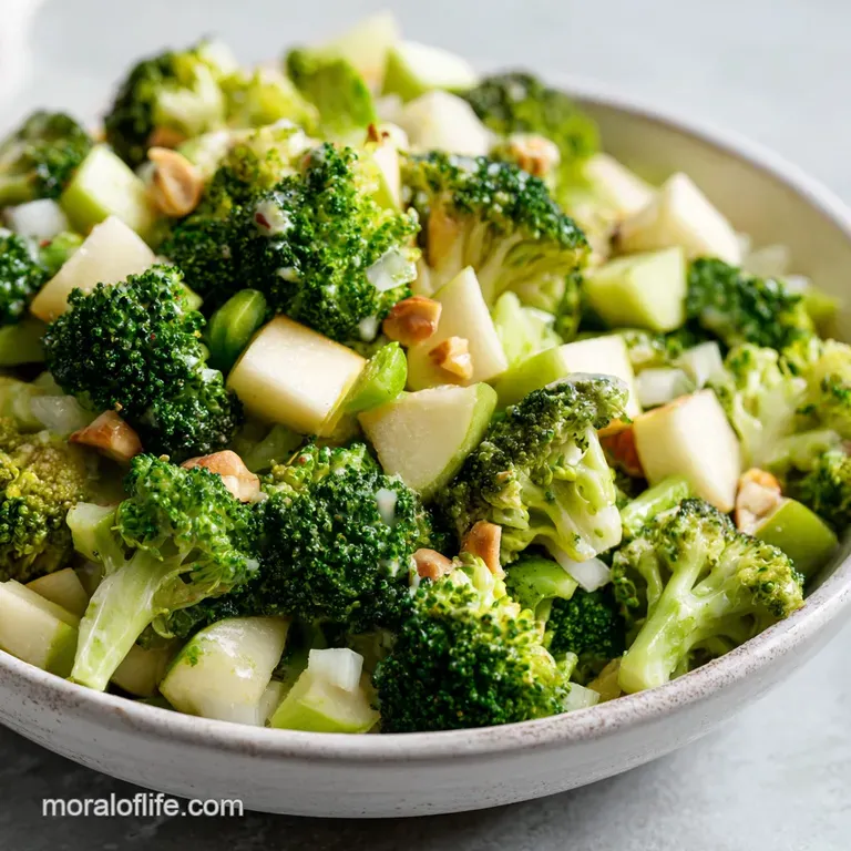 A vibrant mix of crisp green broccoli, ruby-red berries, and golden cashews served in a clear glass meal prep bowl.