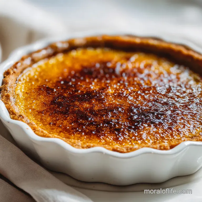 Brulee Pumpkin Pie with Bourbon Custard