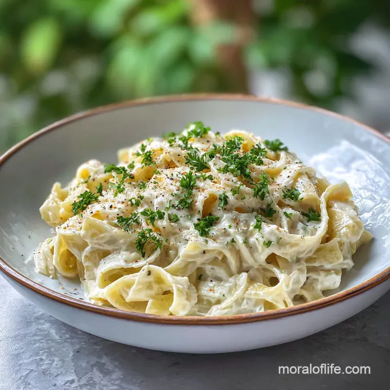 Cabbage Noodles Alfredo: Silky & Savory