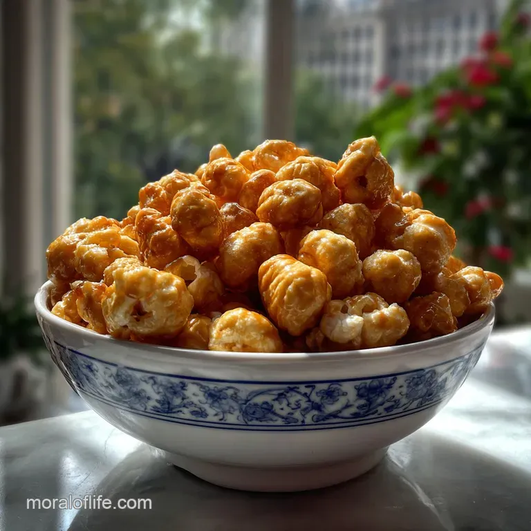 Velvety Caramel Puff Corn