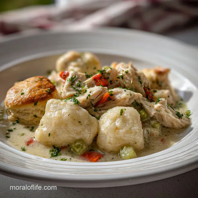 Chicken and Dumplings: Velvety Stew