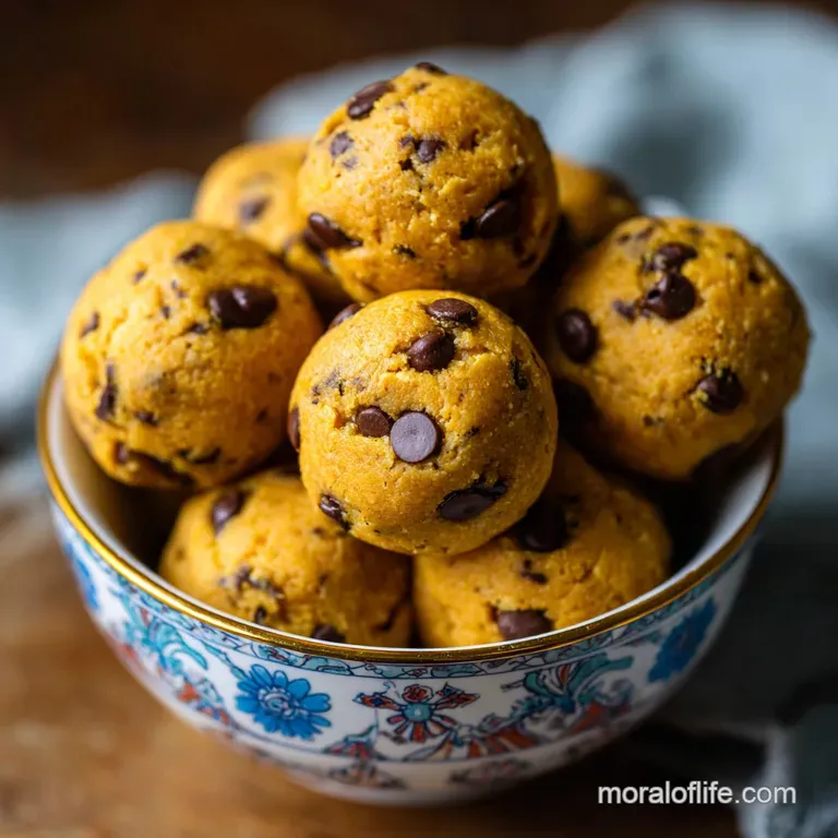 Perfectly formed cookie dough footballs with chocolate chips, artfully arranged on a rustic wooden board with a sprinkle o...