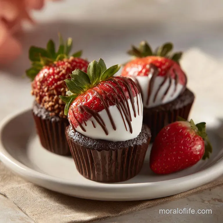 Chocolate Covered Strawberry Cupcakes