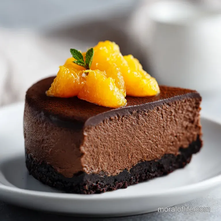 No Bake Chocolate Orange Cheesecake
