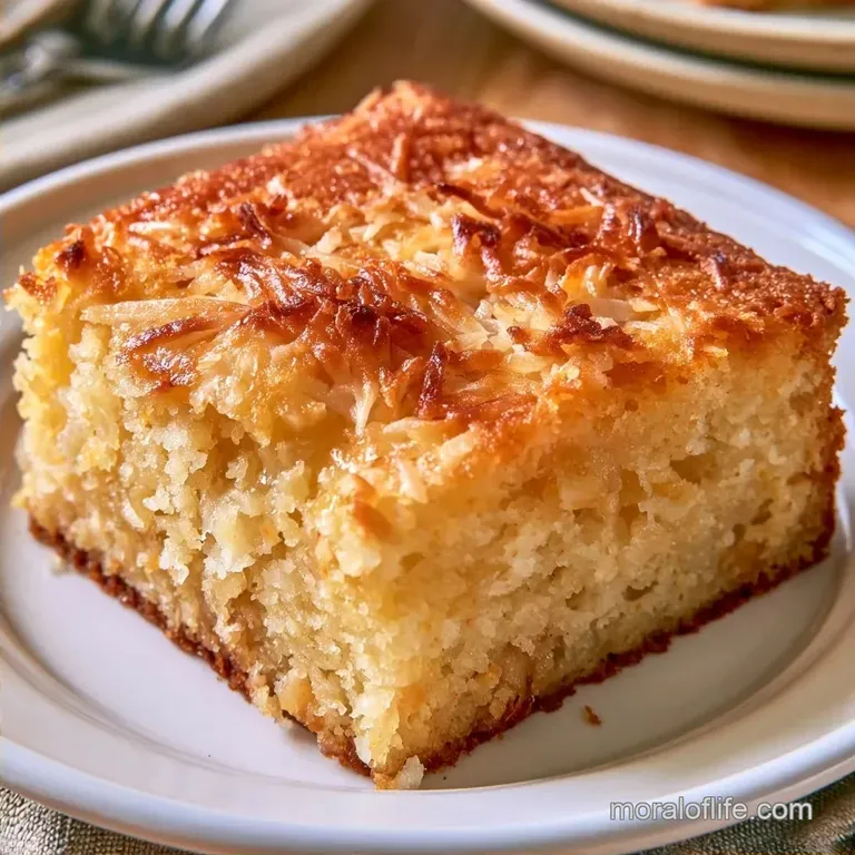 Coconut Milk Snack Cake: Tender and Moist