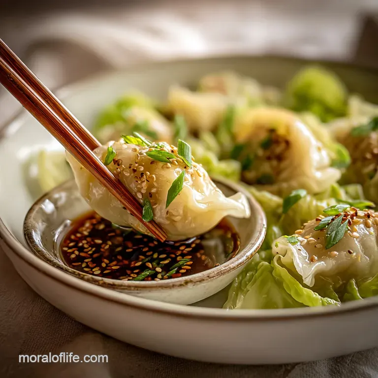 Crispy Cabbage Dumpling with Ginger and Soy Dipping Sauce