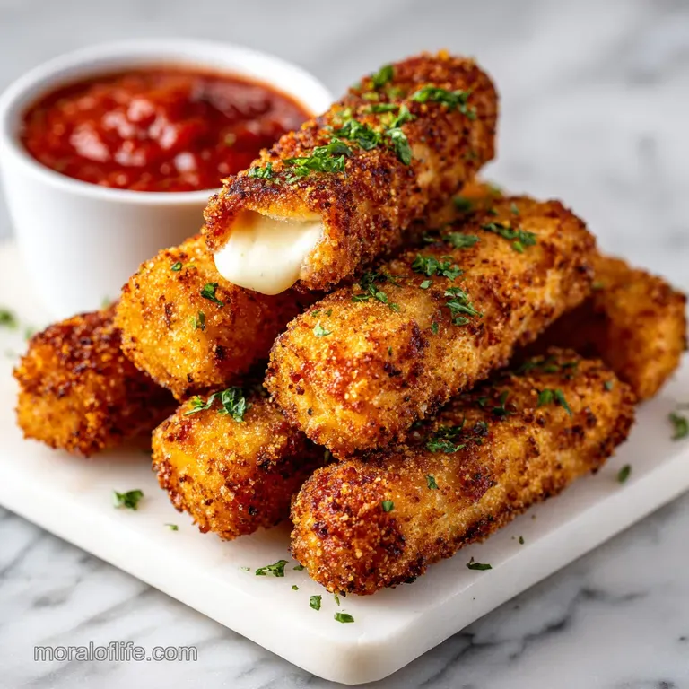Crispy Mozzarella Sticks with Marinara Recipe