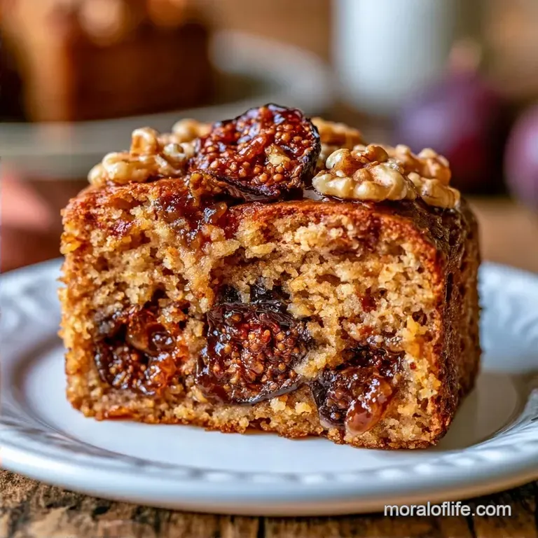 Old Fashioned Dried Fig and Walnut Cake in 75 Minutes