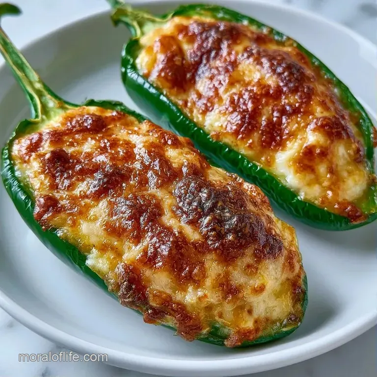 Cheesy stuffed green peppers neatly arranged on a rustic wooden platter with a side of cooling white dipping sauce.