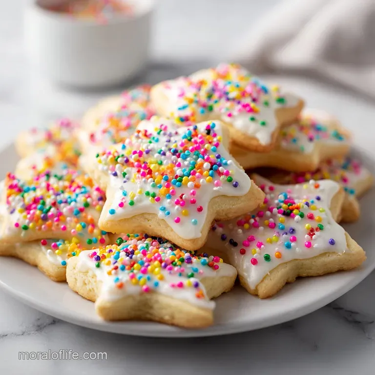 Three perfectly round sugar cookies, artfully arranged with swirls of glossy white and pastel pink icing.