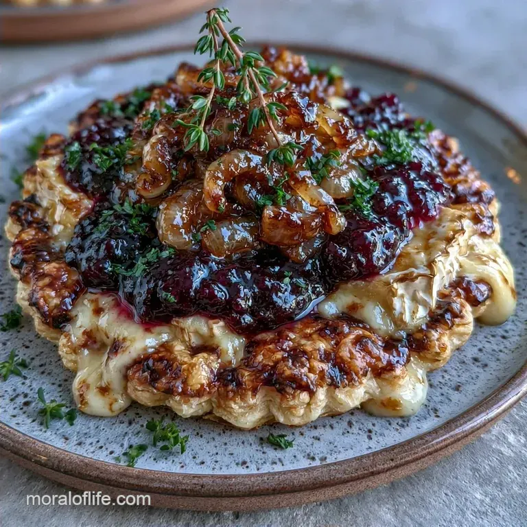 French Onion Brie Puffs with Fig Jam