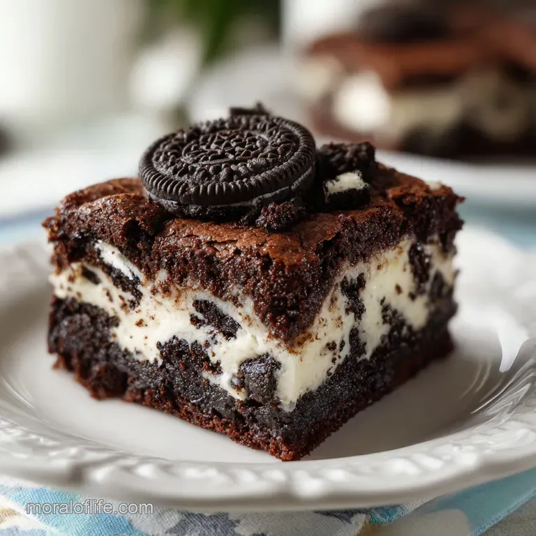Fudgy Cookies and Cream Brownies: Dense and Velvety